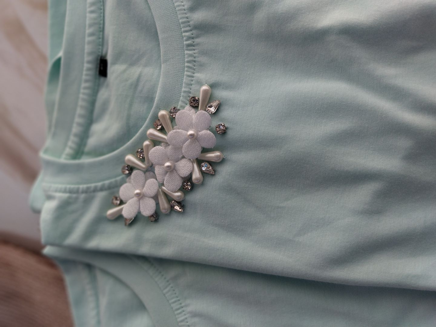 Aqua Embellished Tshirt