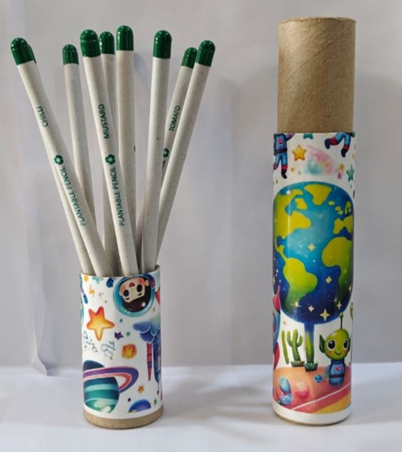 Astronaut White Paper Plantable Pencil-black Lead 