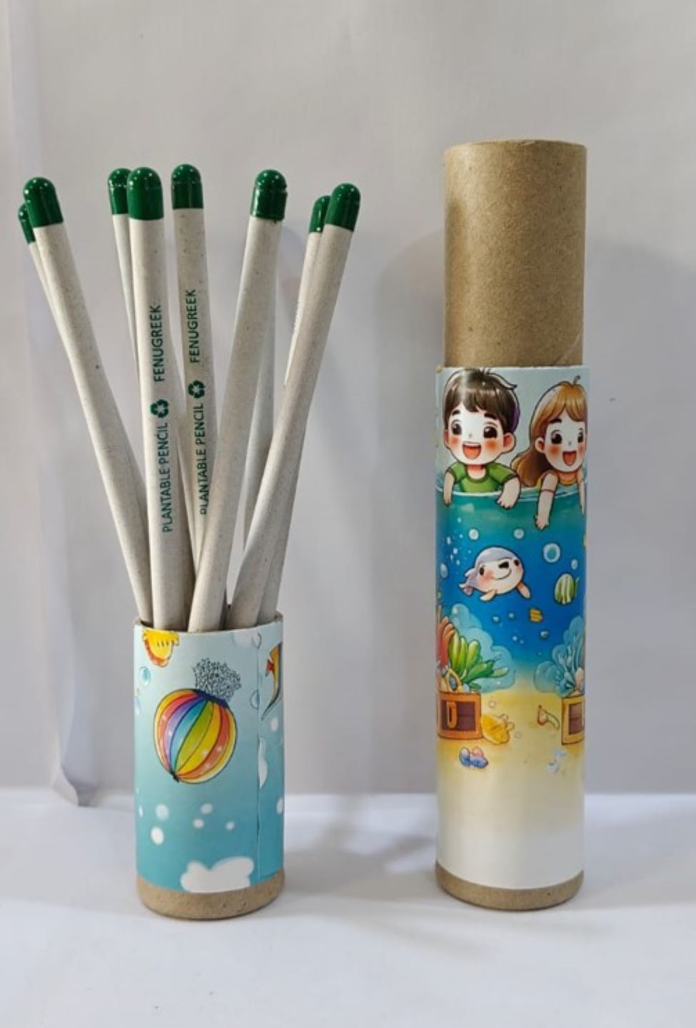 Beach Day White Paper Plantable Pencil-black Lead 