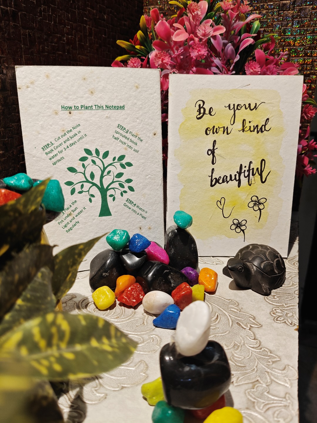 Eco-Friendly Plantable Notepad Heart Wite Massage