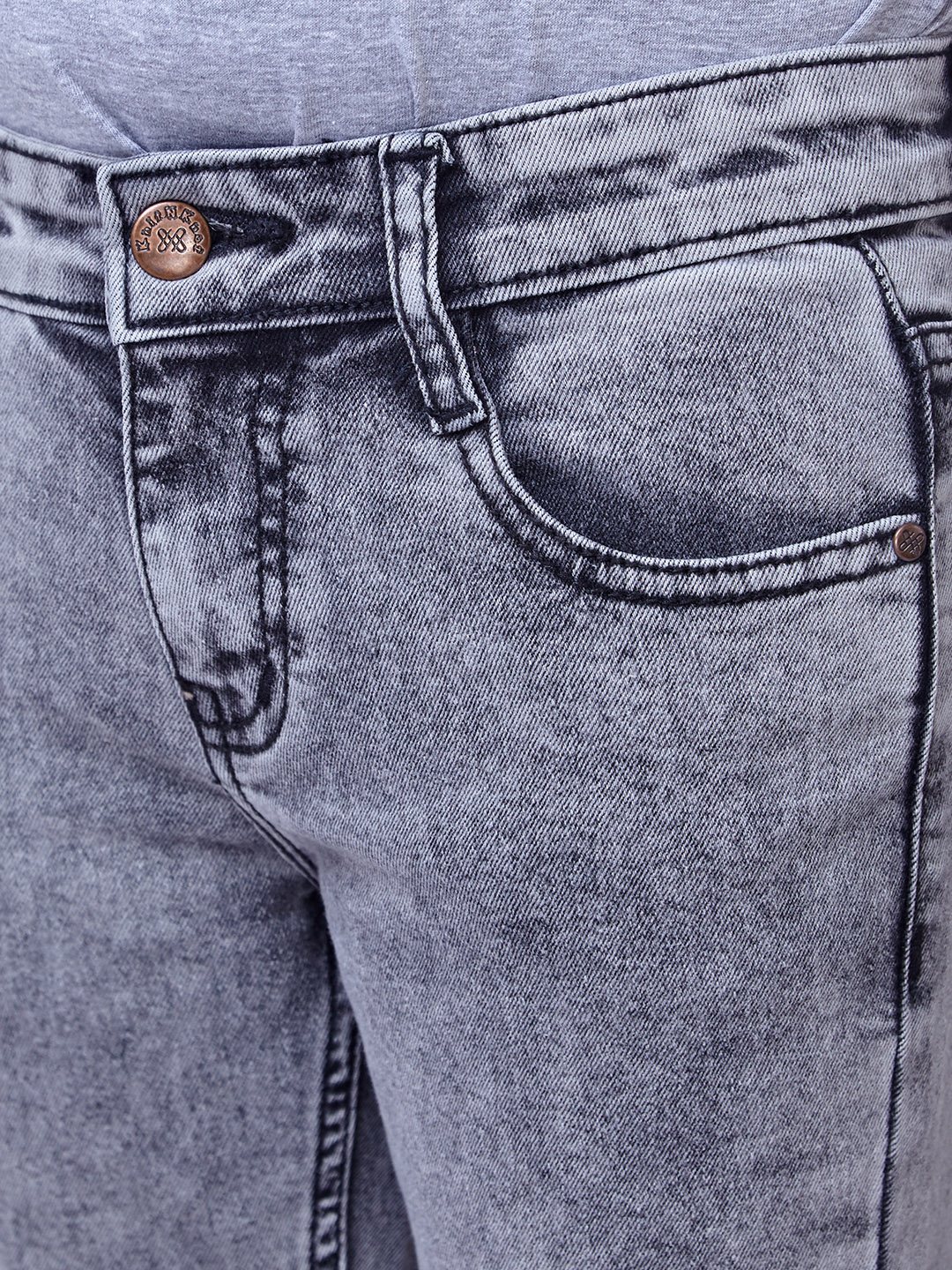 Knit N Knot Boys' Slim Fit Stretchable Grey Jeans | Grey