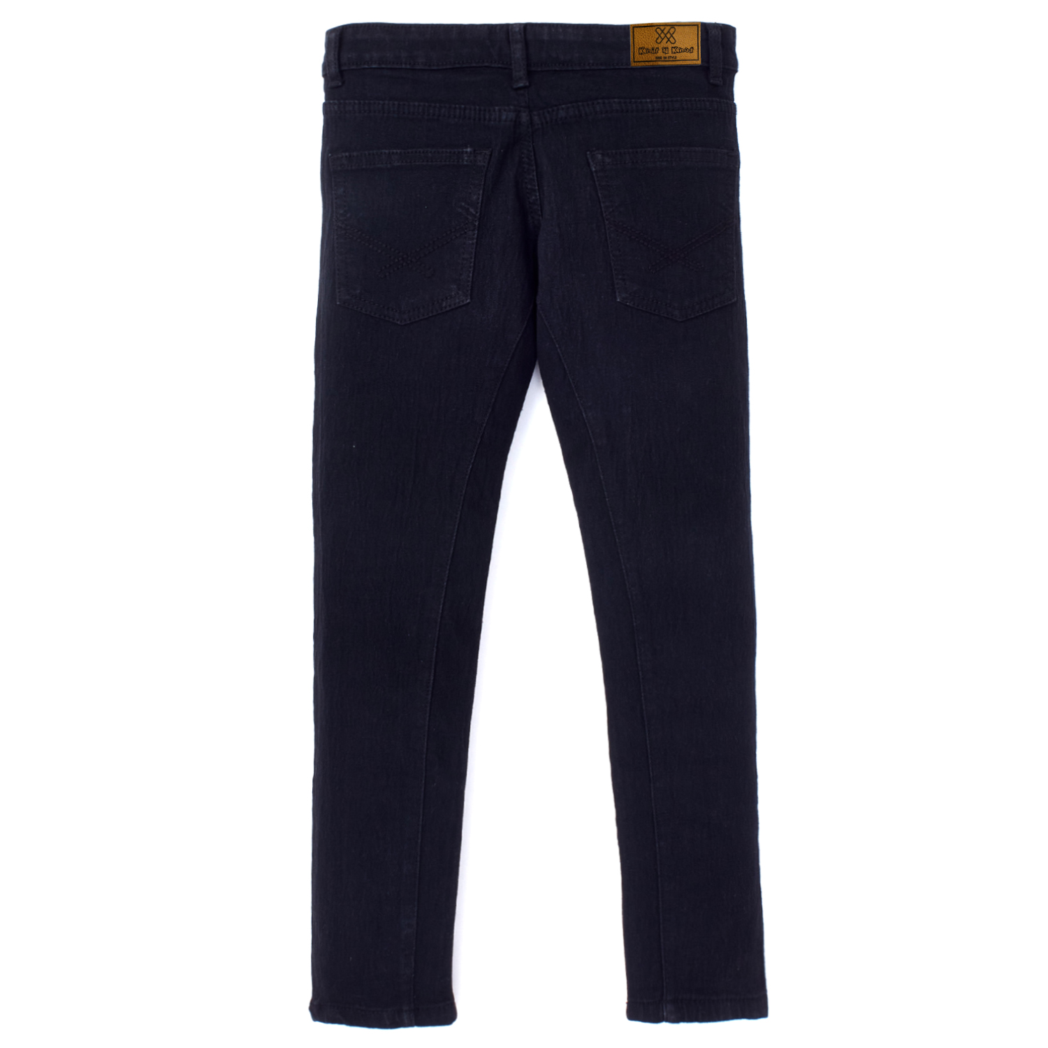 Knit N Knot Boys' Slim Fit Stretchable Jet Black Jeans |