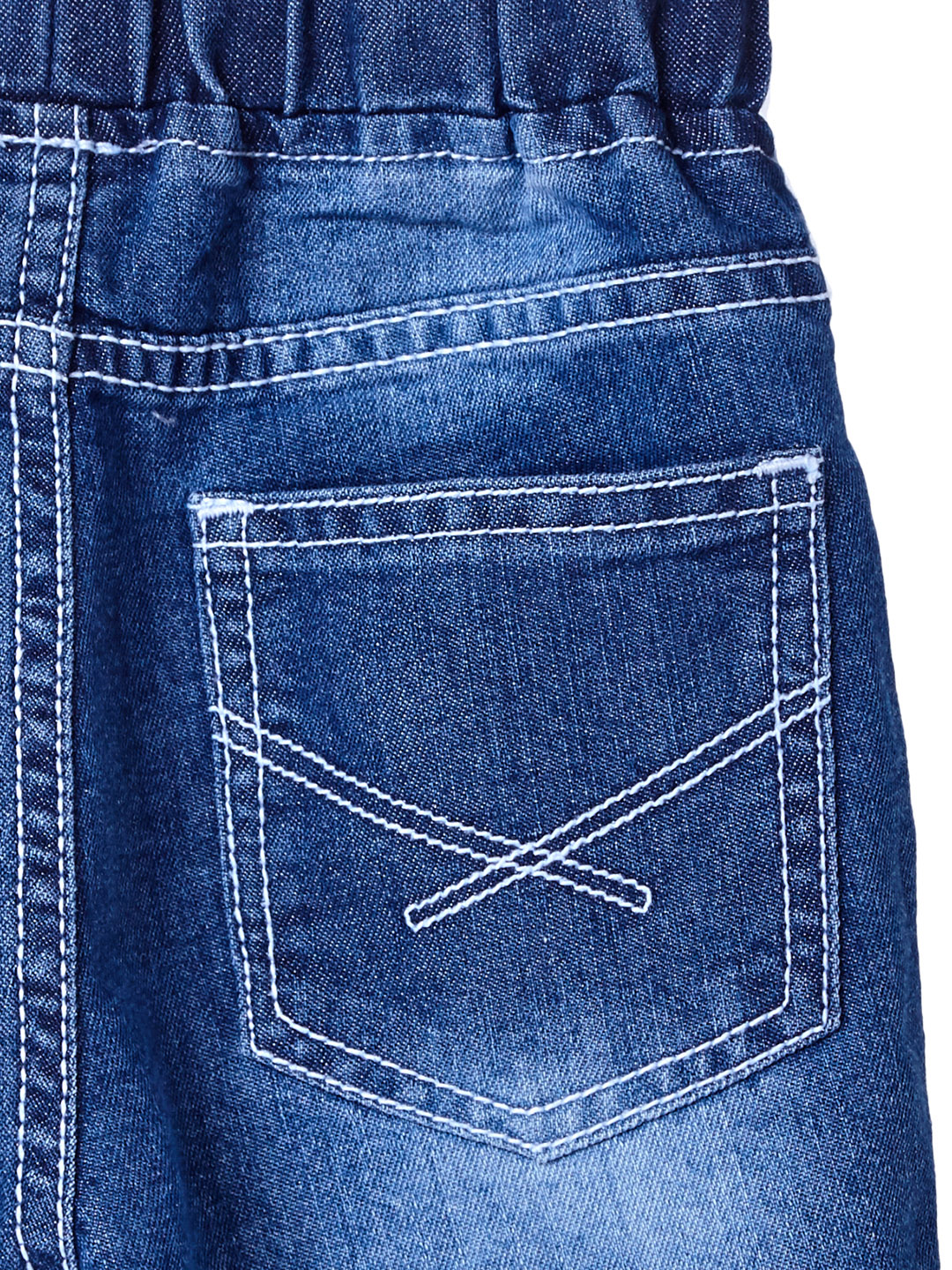 Knit N Knot Boys' Stretchable Blue Faded Jogger