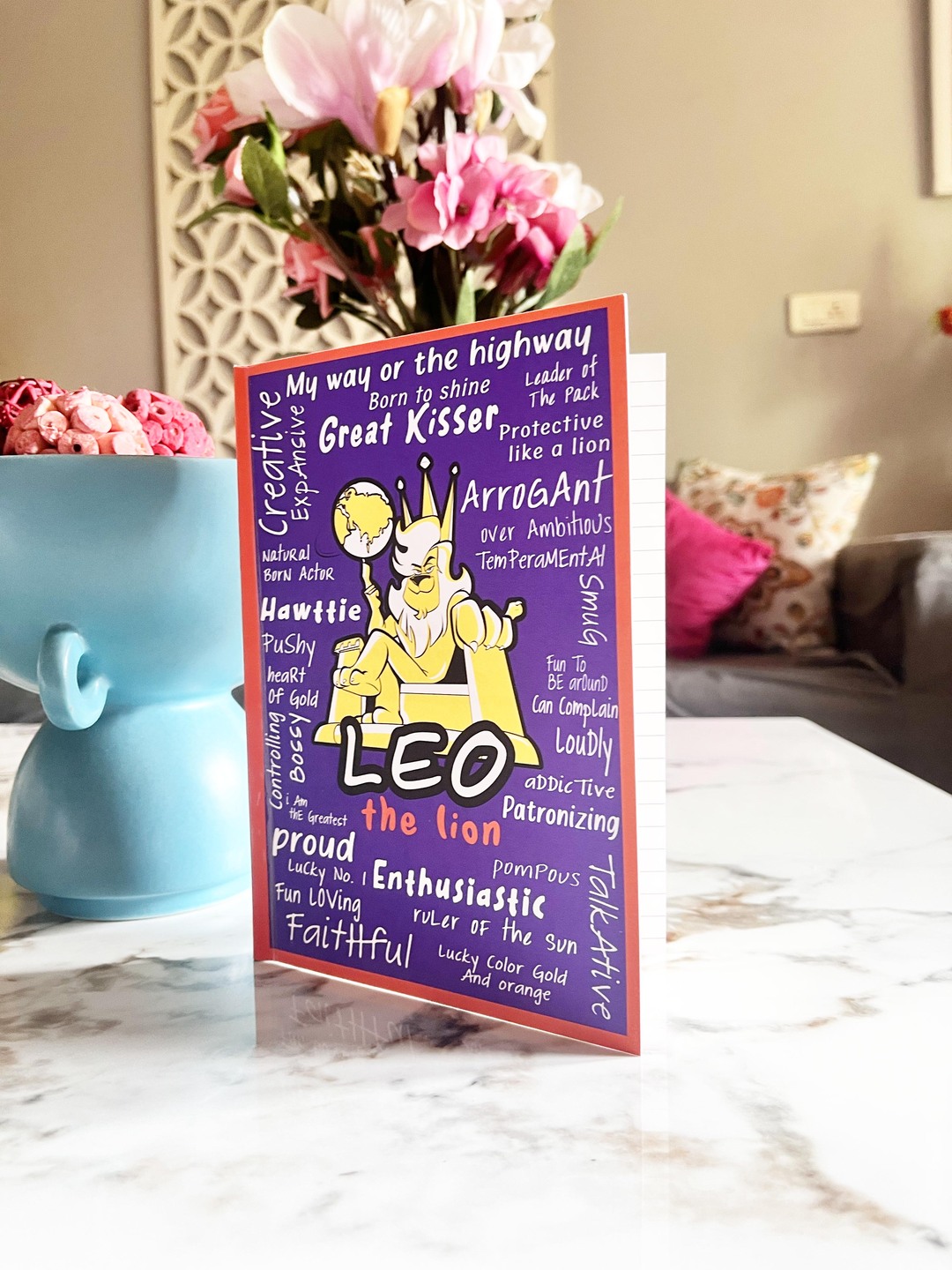 Leo zodiac notebook