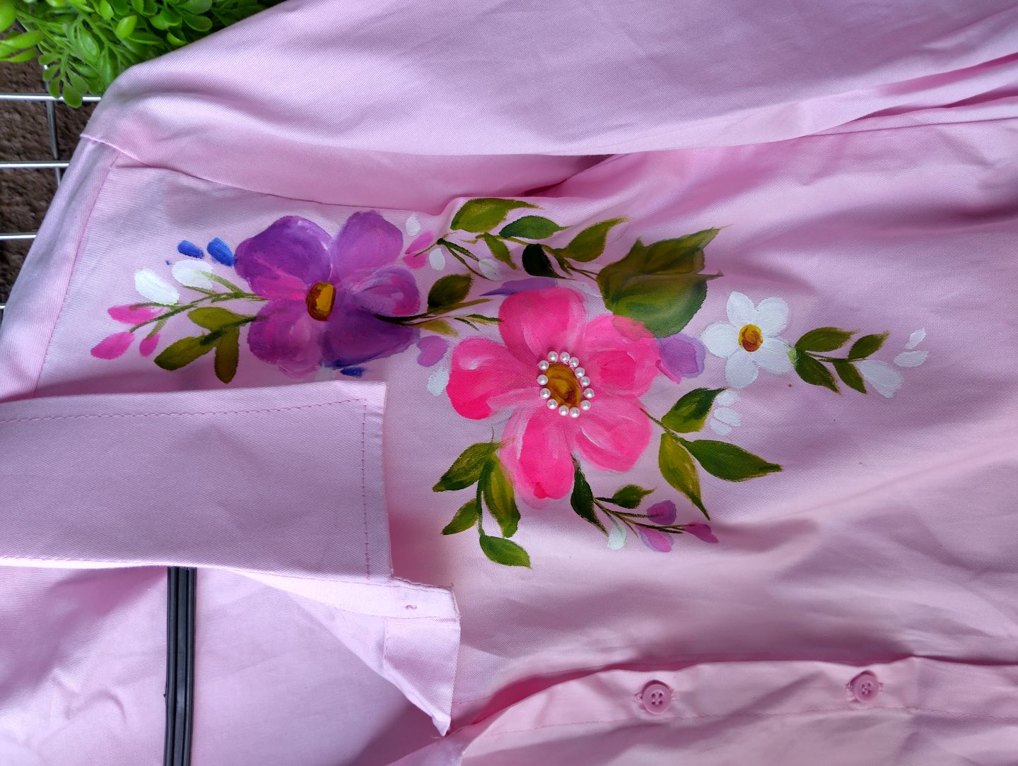 Pink Hand Painted Top