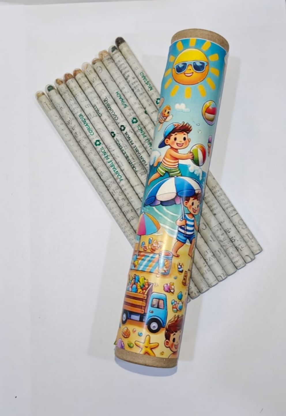 Sunny Beach Newspaper Plantable Pencil-Color Lead