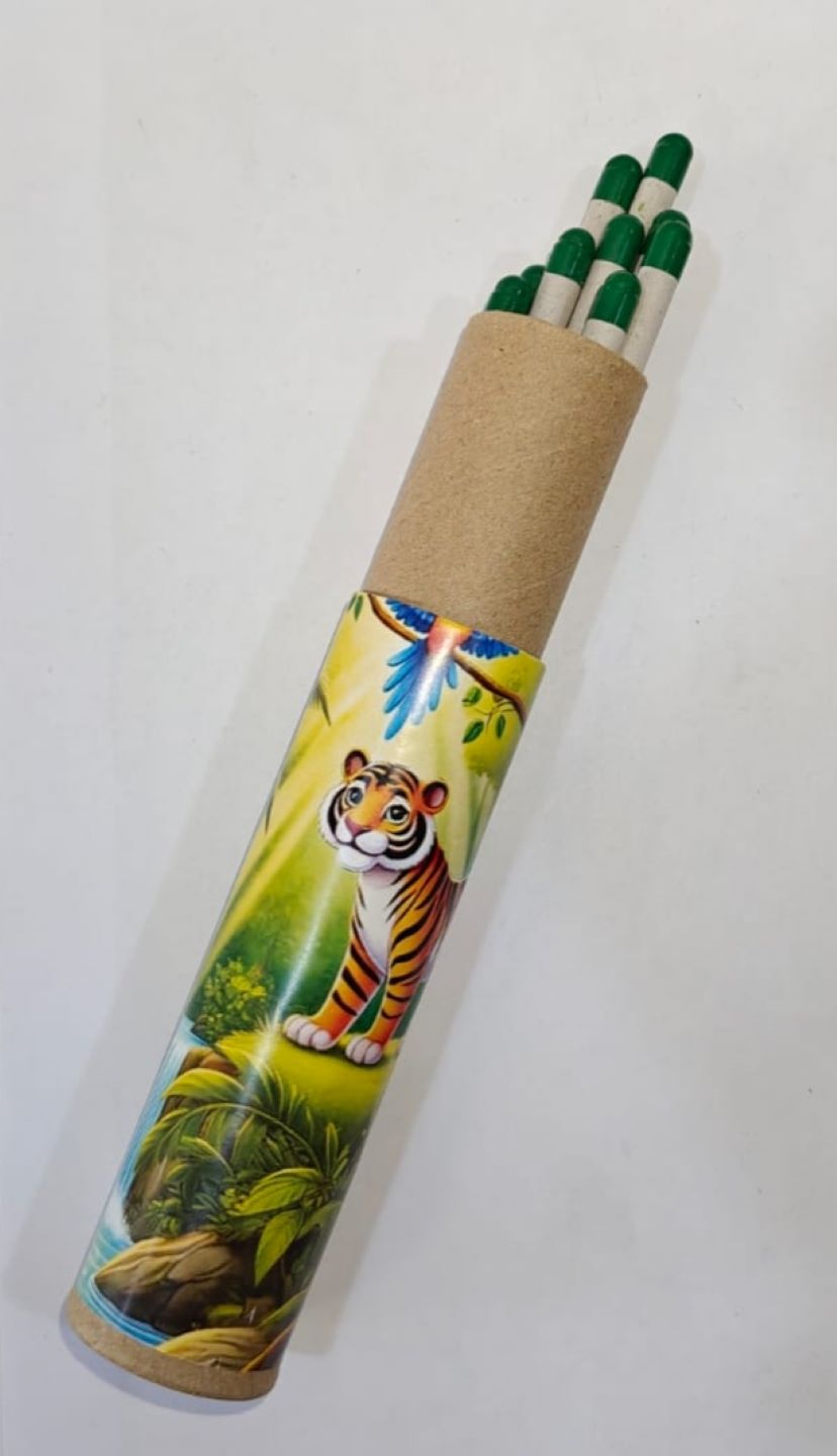 Vibrant Jungle White Paper Plantable Pencil-black Lead 