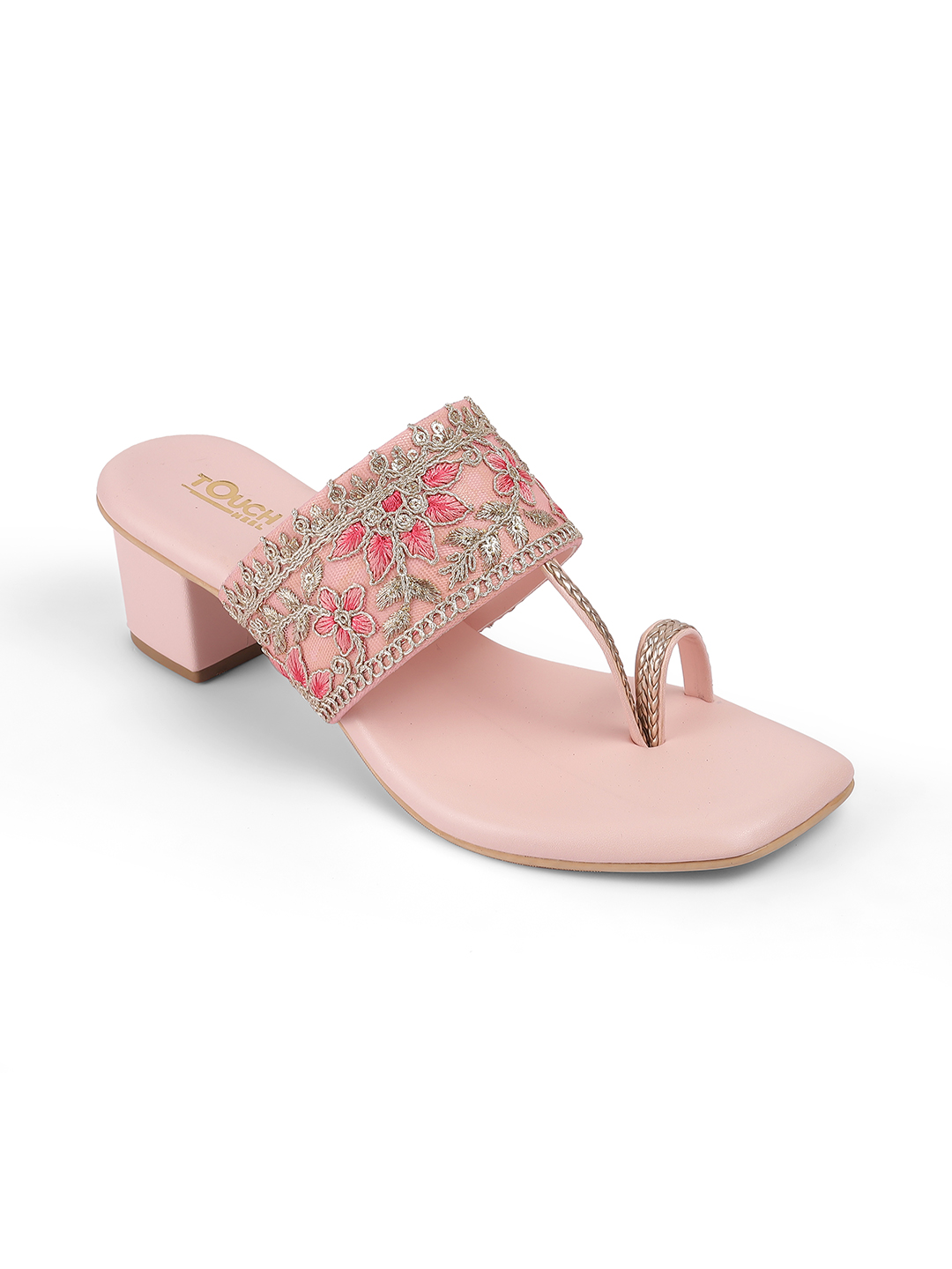 Women's Kolhapuri Slip-Ons Low-Heel Block Sandals