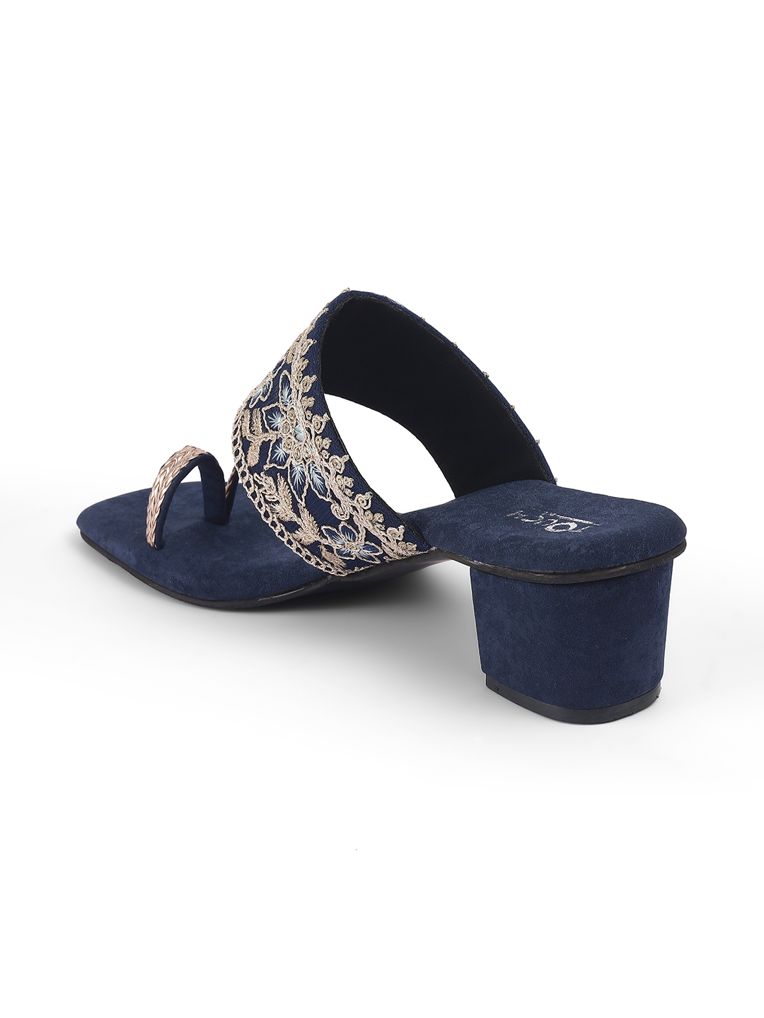 Women's Kolhapuri Slip-Ons Low-Heel Block Sandals